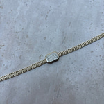 14K Özel Seri ortası Sekizgen Taşlı Zincir Bileklik (17+3 cm)
