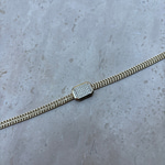 14K Özel Seri ortası Sekizgen Taşlı Zincir Bileklik (17+3 cm)