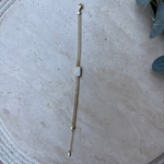 14K Özel Seri ortası Sekizgen Taşlı Zincir Bileklik (17+3 cm)