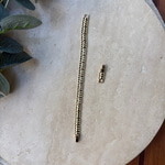 14K Özel Seri Ortası Taşlı Boğumlu Gold Bileklik (17+2 cm)