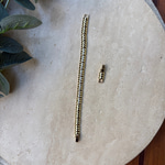 14K Özel Seri Ortası Taşlı Boğumlu Gold Bileklik (17+2 cm)