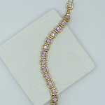 14K Özel Seri Pembe Taşlı Bileklik (17+2 cm)