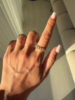14K Özel Seri Renkli Oval Taşlı Yüzük