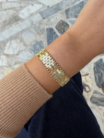 14K Özel Seri RLX Model Bileklik (Kare Hasır)