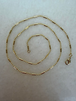 14K Özel Seri Silindir Boncuk Zincir Gold Kolye