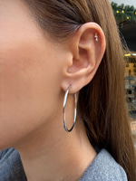 14K Özel Seri Silver Halka Küpe