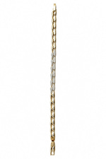 14K Özel Seri Sıra Damla Model Taşlı Bileklik (17+2 cm)