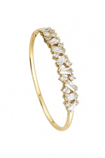 14K Özel Seri Taşlı Gold Kelepçe