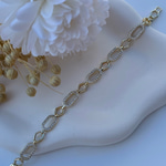 14K Özel Seri Taşlı Zarif Bileklik (17+2 cm)