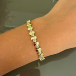 14K Özel Seri Üçlü Petek Model Bileklik (17+2 cm)