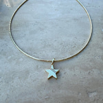 14K Özel Seri Zarif Taşlı Yıldız Uçlu Yumuşak Choker
