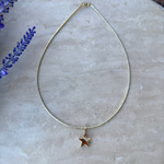 14K Özel Seri Zarif Taşlı Yıldız Uçlu Yumuşak Choker