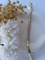 14K Özel Seri Zirkon Taşlı  Elips Model Bileklik (17+2 cm)