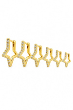 6lı Gold Yıldız Küpe Seti