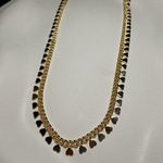 Altın Kaplama Kalp Pullu Gold Zincir Kolye (45+5 cm)
