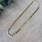 Altın Kaplama Kare Pullu Gold Zincir Kolye (45+5 cm)