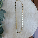 Altın Kaplama Kare Pullu Gold Zincir Kolye (45+5 cm)
