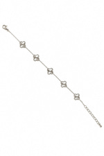 Altın Kaplama Mini Yonca Silver Bileklik (17+5 cm)