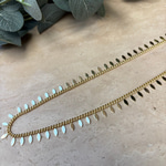 Altın Kaplama Yaprak Pullu Gold Zincir Kolye (45+5 cm)