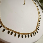Altın Kaplama Yaprak Pullu Gold Zincir Kolye (45+5 cm)