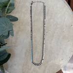 Altın Kaplama Yuvarlak Pullu Gümüş Renk Zincir Kolye (45+5 cm)