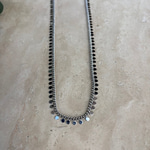 Altın Kaplama Yuvarlak Pullu Gümüş Renk Zincir Kolye (45+5 cm)