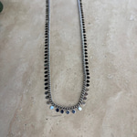 Altın Kaplama Yuvarlak Pullu Gümüş Renk Zincir Kolye (45+5 cm)