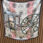 At Arabası Desenli Fular (70x70)