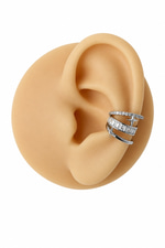 Baget Taş Kuzey Yıldızı Silver Earcuff