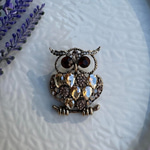 Baykuş Broş (Damla Kesim Taşlı)