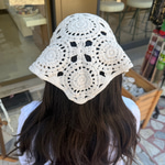 Bej Örgü Bandana 