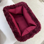 Bordo Teddy Clutch Çanta