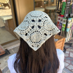 Çağla Yeşili Örgü Bandana