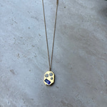 Çelik Mor Taşlı Plaka Kolye (46 cm)