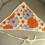 Çiçek Figürlü Örgü Bandana