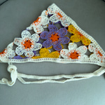 Çiçek Figürlü Örgü Bandana