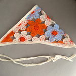 Çiçek Figürlü Örgü Bandana