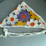 Çiçek Figürlü Örgü Bandana