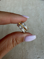 Çift Sıra Taşlı Gold Earcuff