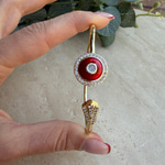 Daire Model Kelepçe Bileklik (Kırmızı)