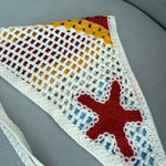 Deniz Yıldızı Desenli Örgü Bandana