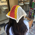 Deniz Yıldızı Desenli Örgü Bandana