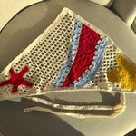 Deniz Yıldızı Desenli Örgü Bandana