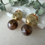 Dövme Gold Top Küpe (Kahve)