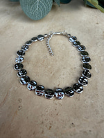 Ezme Pul Zincir Bileklik (Silver)