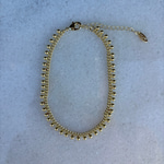 Gold Boncuklu Zincir Halhal 