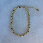 Gold Boncuklu Zincir Halhal