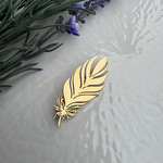 Gold Çelik Kuş Tüyü Broş
