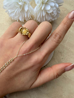 Gold Detaylı Boho Yüzük