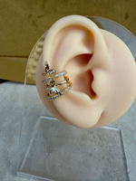 Gold Kelebek Çifti Taşlı Earcuff